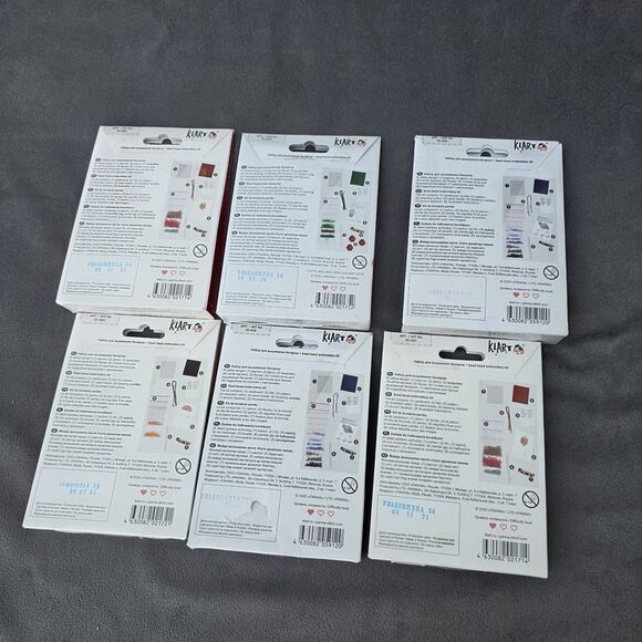 Lots 8 DIY Cross Stich Klart Brooches Kits - Picture 4 of 9